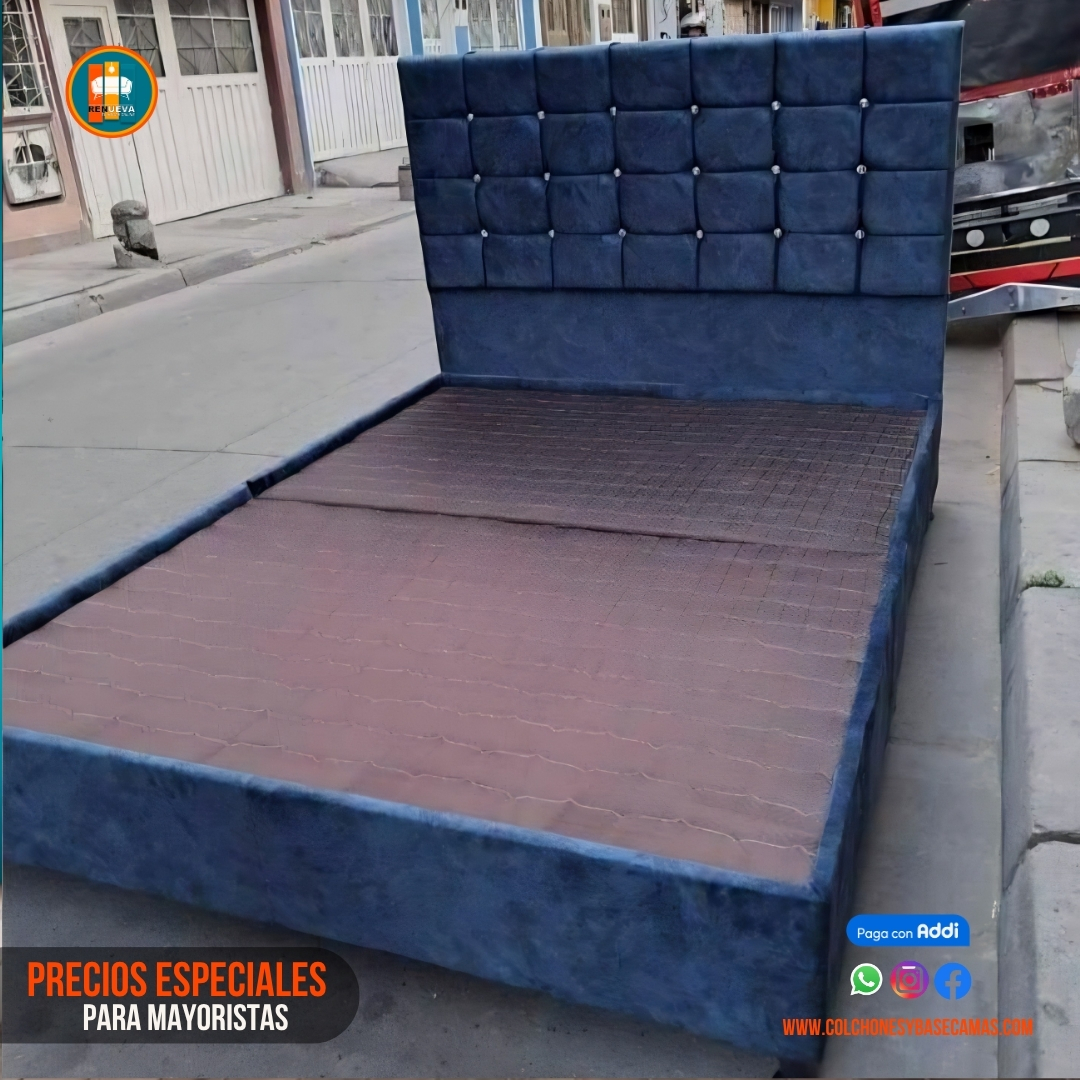 Base Cama 140 Doble Completa (Base + Espaldar)