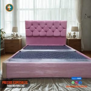 Base Cama 140 Doble Completa (Base + Espaldar)