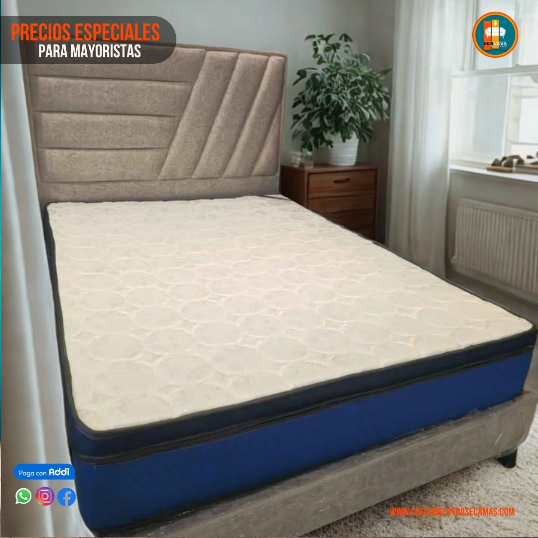 Base Cama 140 Doble Completa (Base + Espaldar)