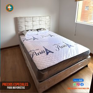 Base Cama 140 Doble Completa (Base + Espaldar)