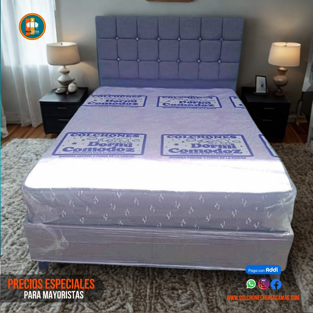 Base Cama 140 Doble Completa (Base + Espaldar)
