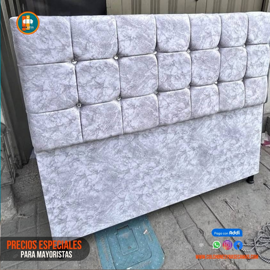 Base Cama 140 Doble Completa (Base + Espaldar)