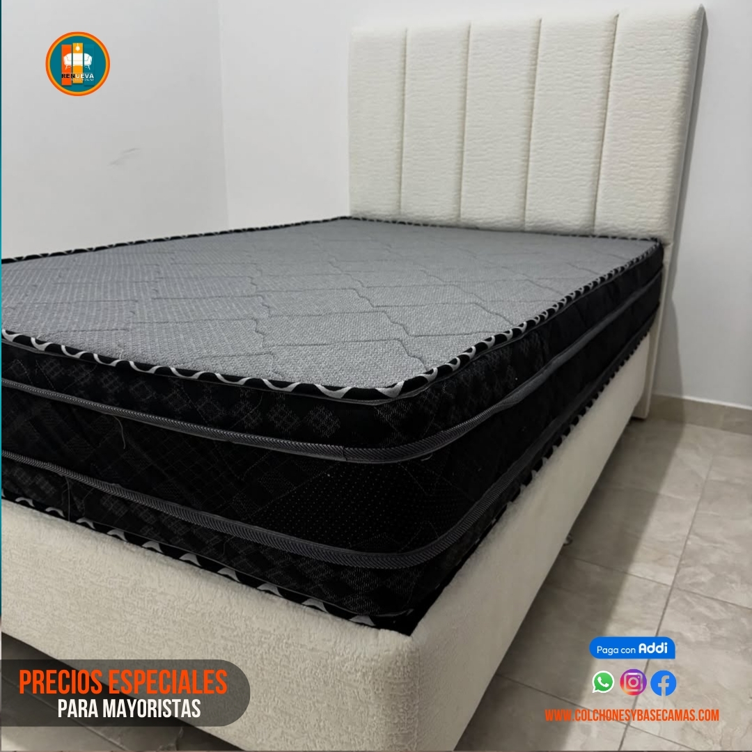 Base Cama 140 Doble Completa (Base + Espaldar)