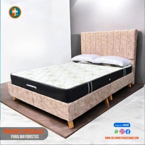 Base Cama 140 Doble Completa (Base + Espaldar)
