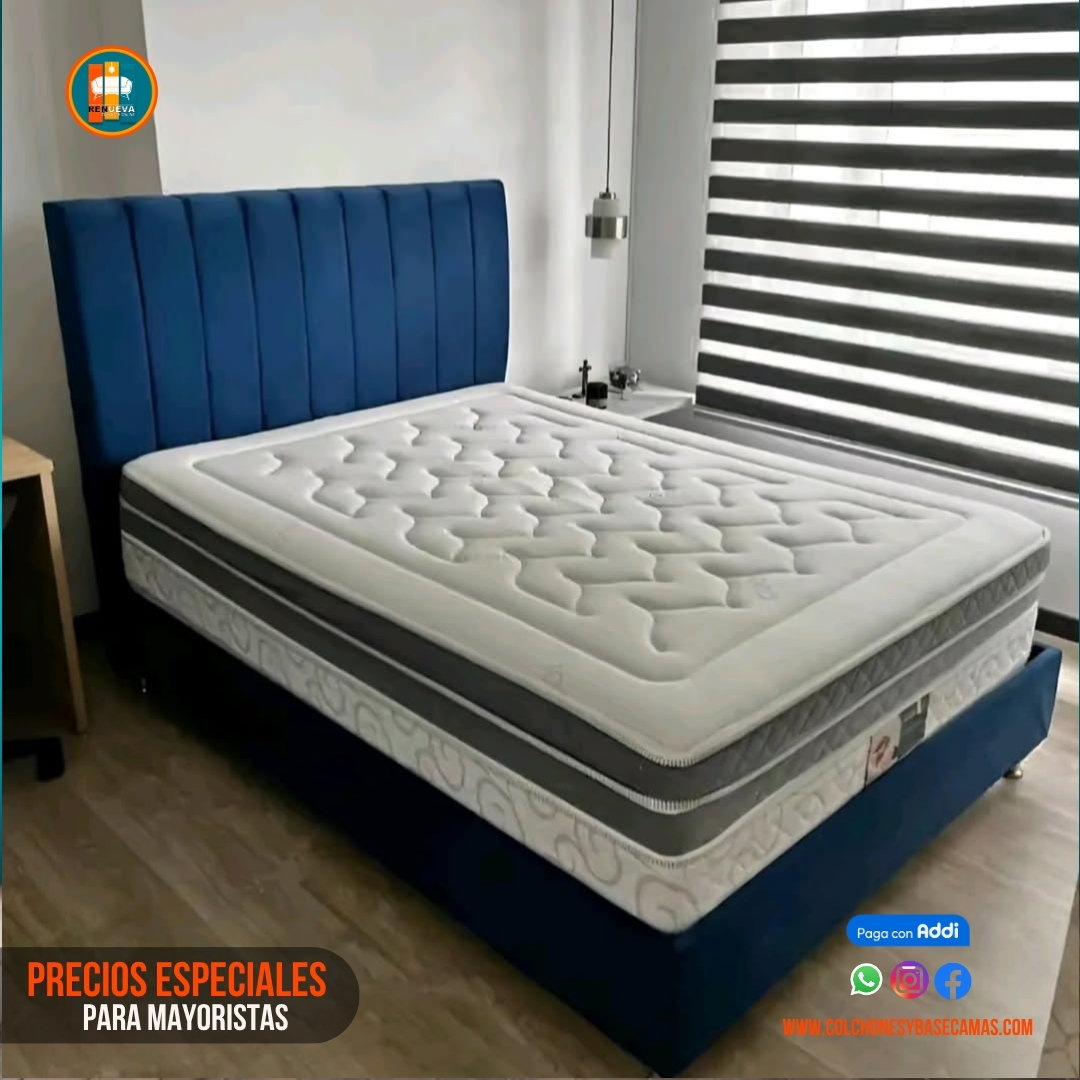 Base Cama 140 Doble Completa (Base + Espaldar)