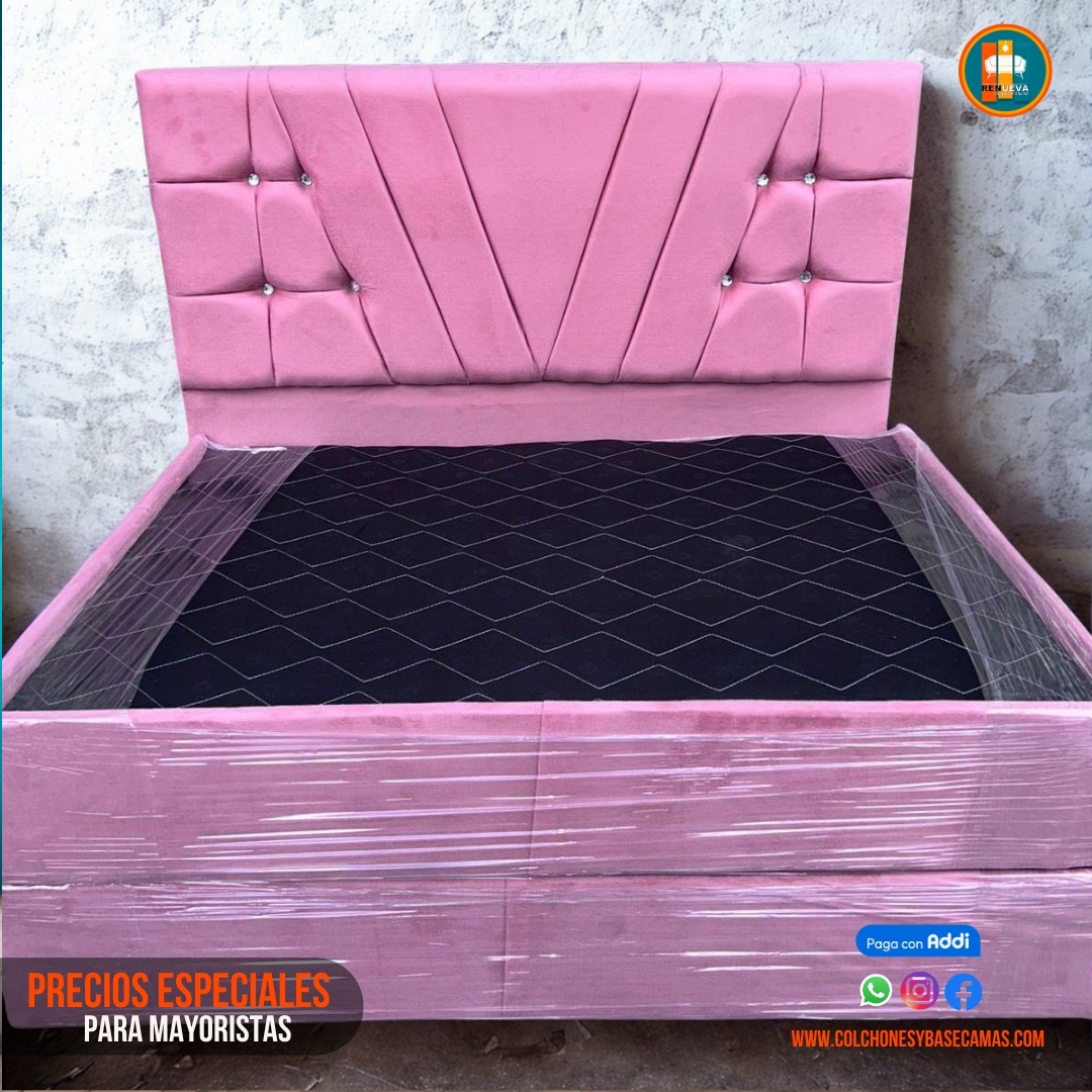 Base Cama 140 Doble Completa (Base + Espaldar)