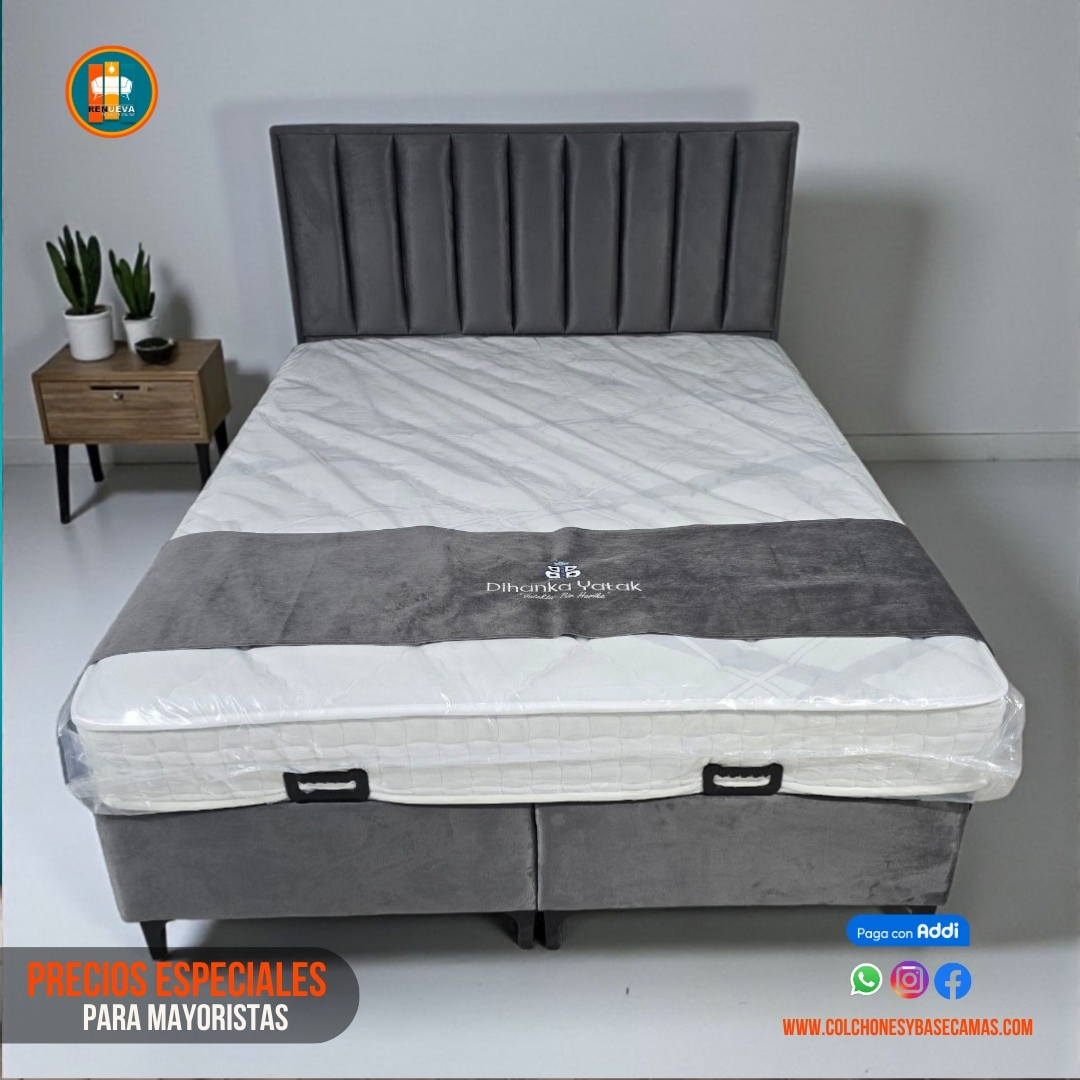 Base Cama 140 Doble Completa (Base + Espaldar)