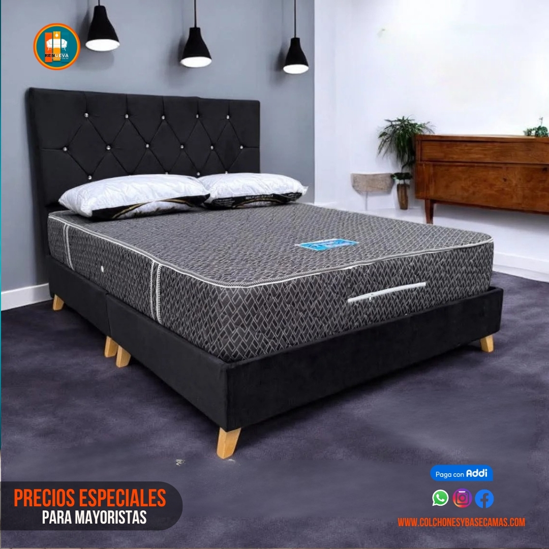 Base Cama 140 Doble Completa (Base + Espaldar)