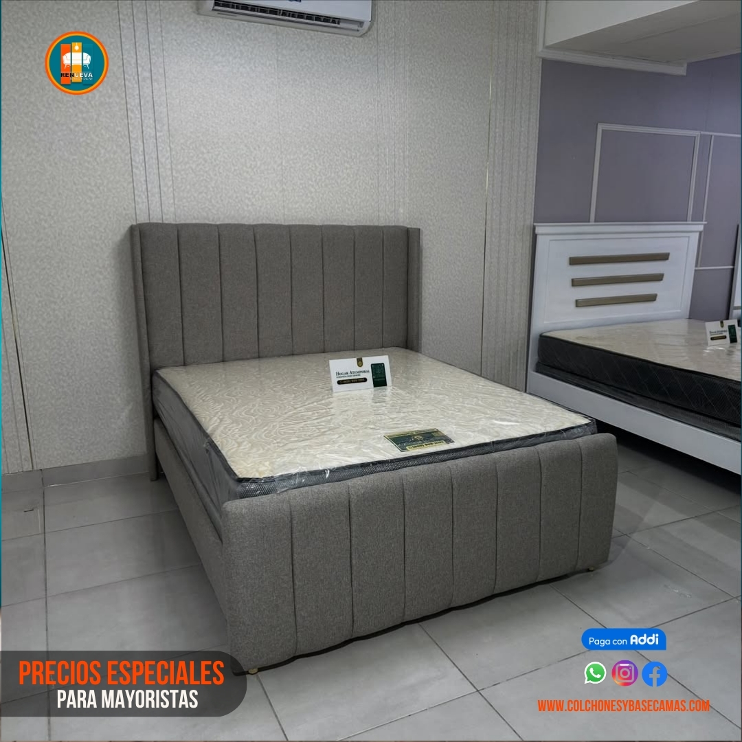 Base Cama 140 Doble Completa (Base + Espaldar)