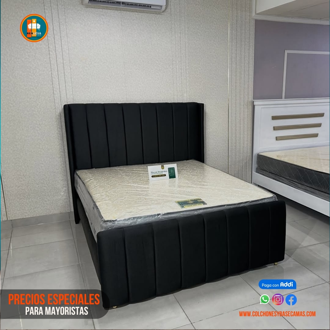 Base Cama 140 Doble Completa (Base + Espaldar)