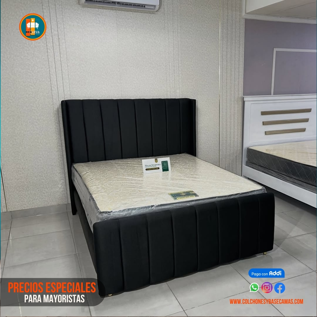 Base Cama 140 Doble Completa (Base + Espaldar)