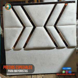 Base Cama Espejo 140 Doble Completa (Base + Espaldar Espejo / vidrio )