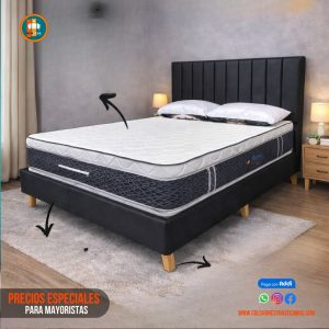Base Cama 140 Doble Completa (Base + Espaldar)