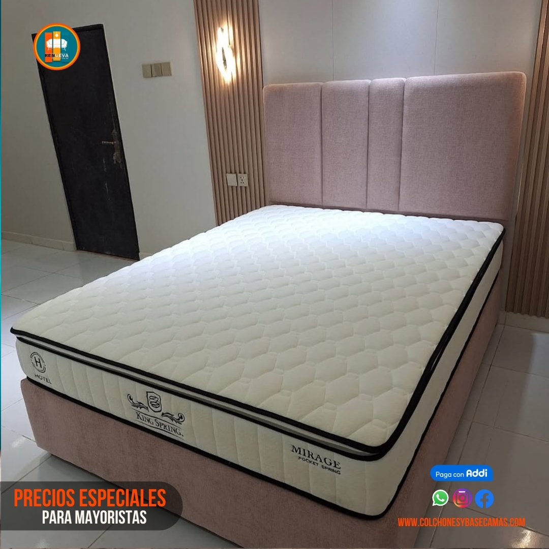 Base Cama 140 Doble Completa (Base + Espaldar)