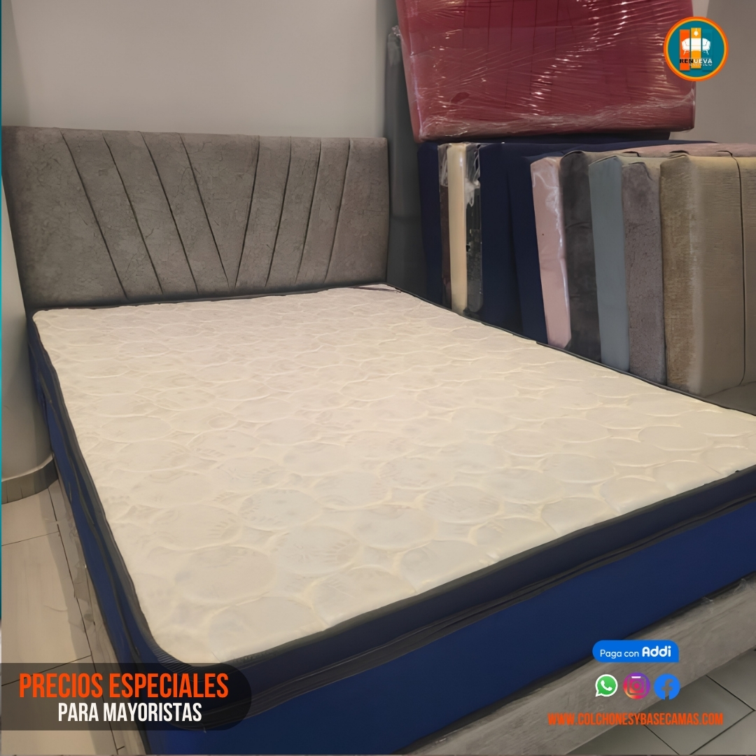 Base Cama 140 Doble Completa (Base + Espaldar)