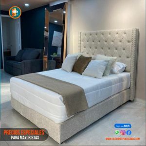 Base Cama 140 Doble Completa (Base + Espaldar)