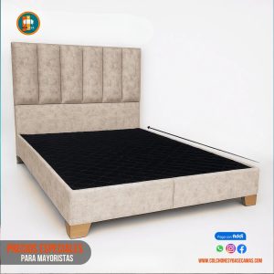 Base Cama 140 Doble Completa (Base + Espaldar)