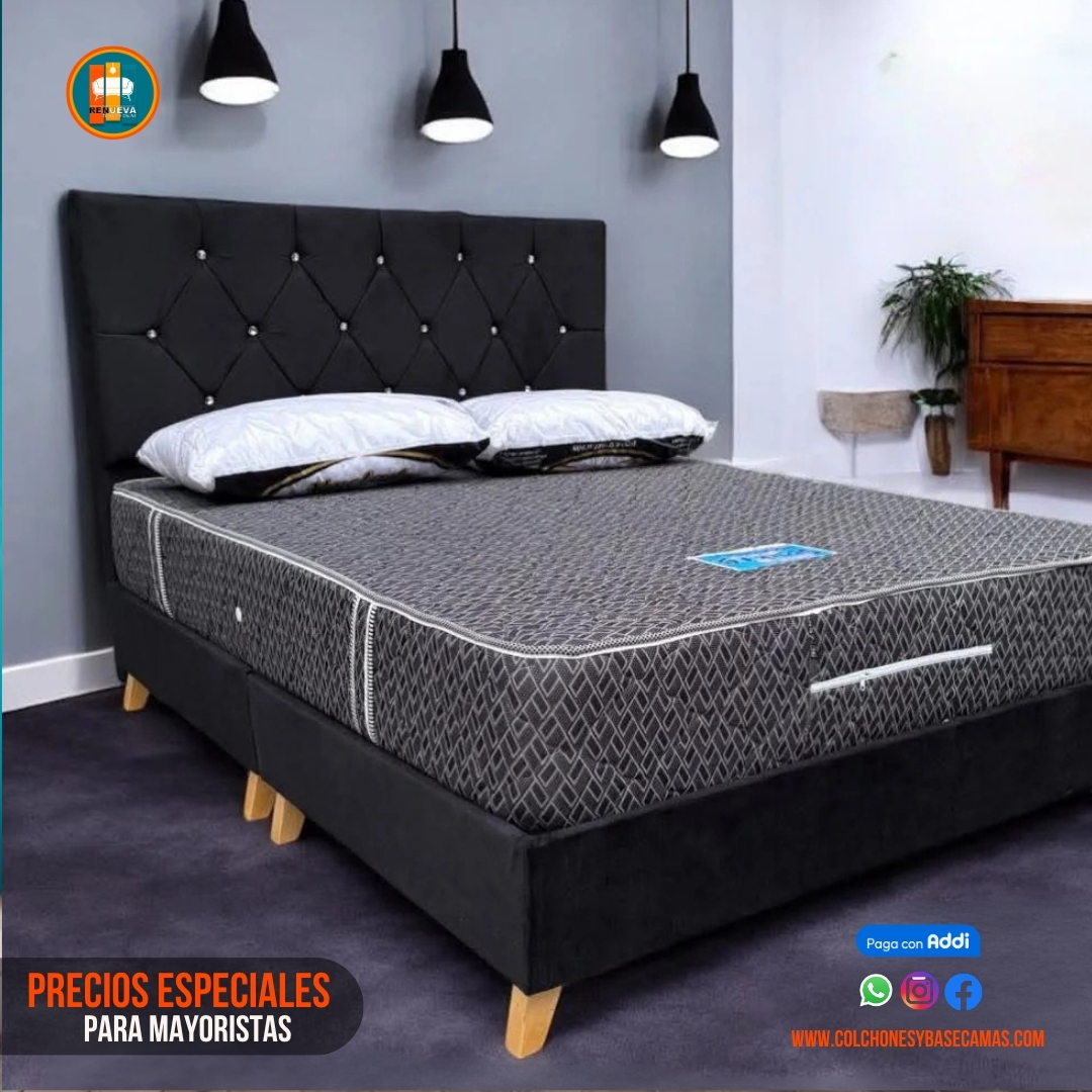 Base Cama 140 Doble Completa (Base + Espaldar)
