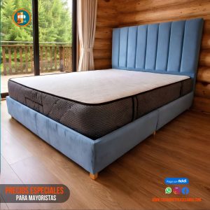 Base Cama 140 Doble Completa (Base + Espaldar)