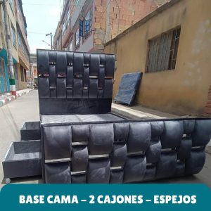 BASE CAMA - 2 CAJONES - ESPEJO