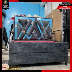 Base Cama Doble 140x190 con Espaldar en Diseño Espejo – Lujo, Elegancia y Máxima Resistencia