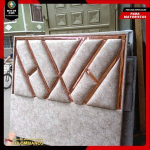 Base Cama Doble 140x190 con Espaldar en Diseño Espejo – Lujo, Elegancia y Máxima Resistencia (copia)