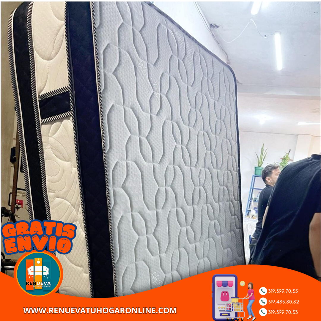 Colchón 140x190 Pillow Top Básico 30–35 cm – Confort y soporte duradero