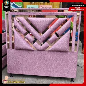 Base Cama Doble 140x190 con Espaldar en Diseño Espejo – Lujo, Elegancia y Máxima Resistencia