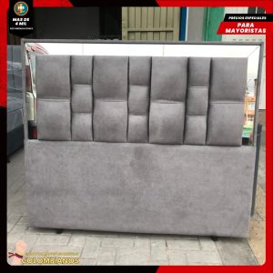 Base Cama Doble 140x190 con Espaldar en Diseño Espejo – Lujo, Elegancia y Máxima Resistencia