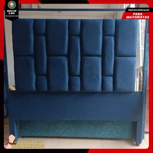 Base Cama Doble 140x190 con Espaldar en Diseño Espejo – Lujo, Elegancia y Máxima Resistencia