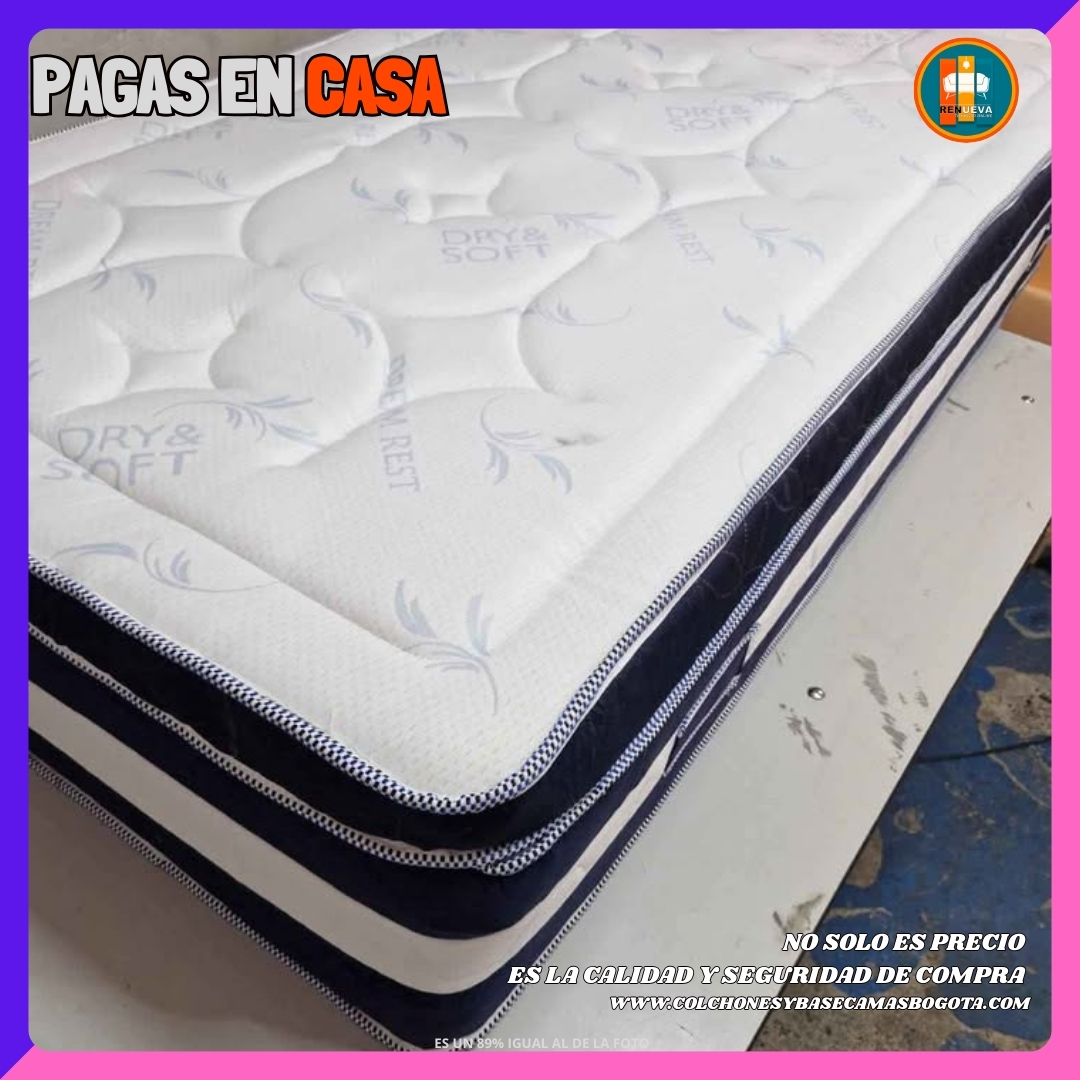 Colchón 140 x 190 Pillow Top 3D Alta Gama – 40 a 45 cm