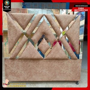 Base Cama Doble 140x190 con Espaldar en Diseño Espejo – Lujo, Elegancia y Máxima Resistencia