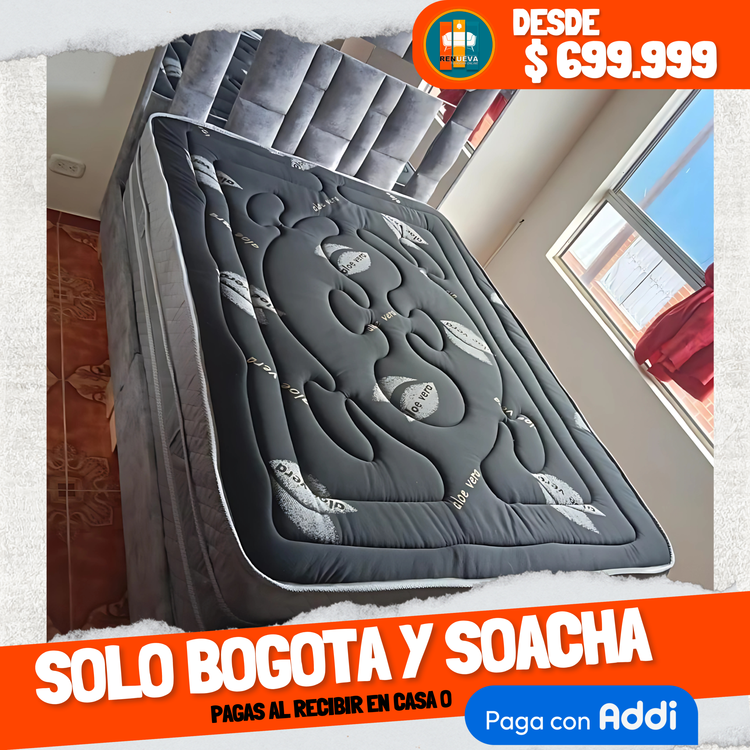 Colchón 140 x 190 Pillow Top 3D Alta Gama – 40 a 45 cm