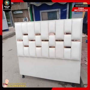Base Cama Doble 140x190 con Espaldar en Diseño Espejo – Lujo, Elegancia y Máxima Resistencia