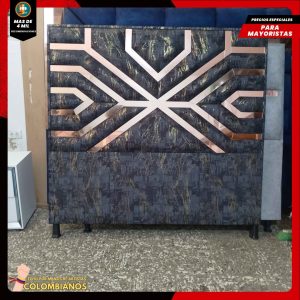 Base Cama Doble 140x190 con Espaldar en Diseño Espejo – Lujo, Elegancia y Máxima Resistencia