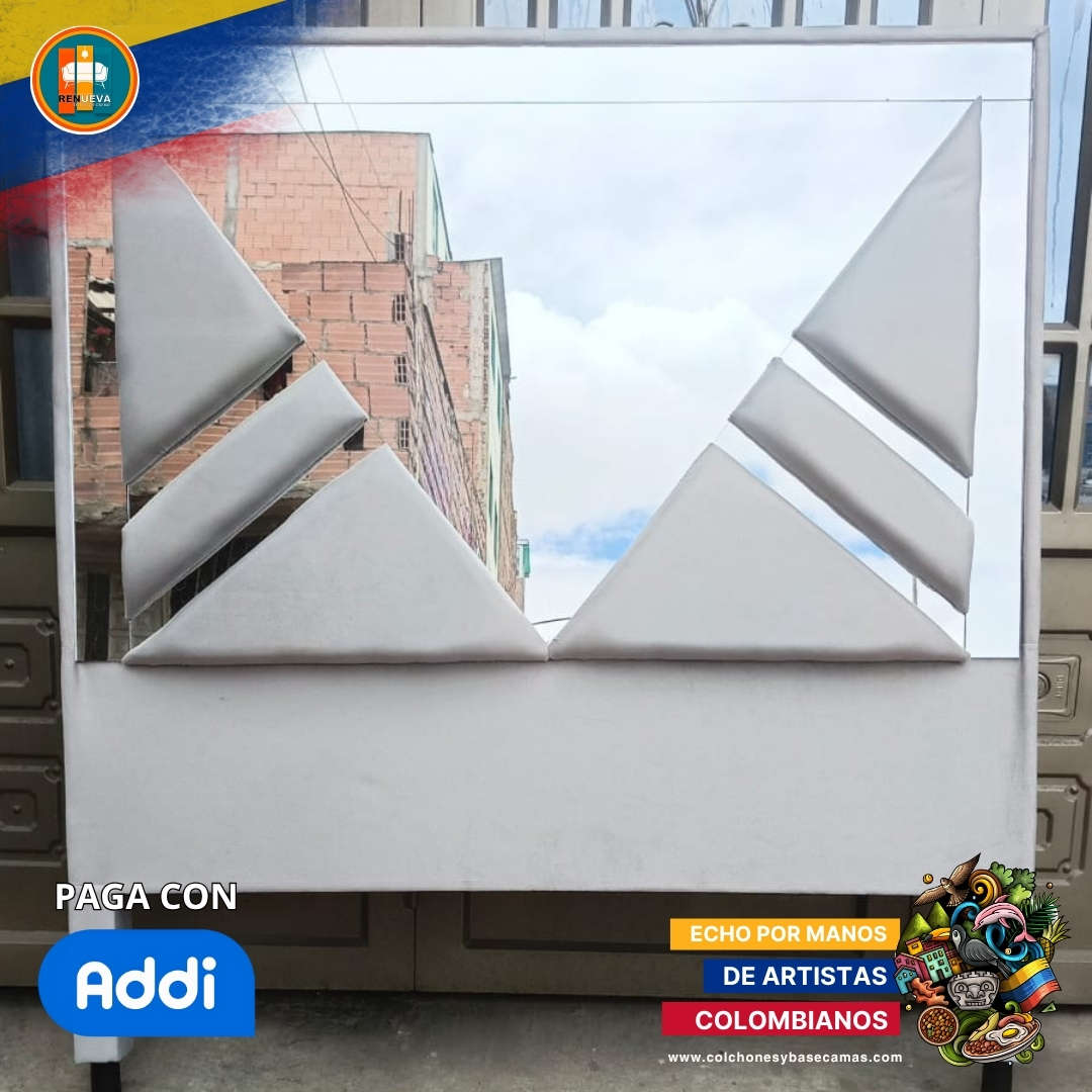 Base + Espaldar Con Espejo/vidrio Liquidacion - Remate 140*190